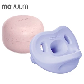 韓國Moyuum 白金矽膠安撫奶嘴連盒/ 2號 藍莓紫