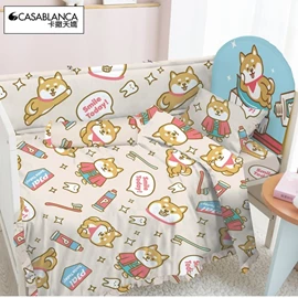 【Casablanca】嬰兒床上用品套裝(12件裝)-柴犬