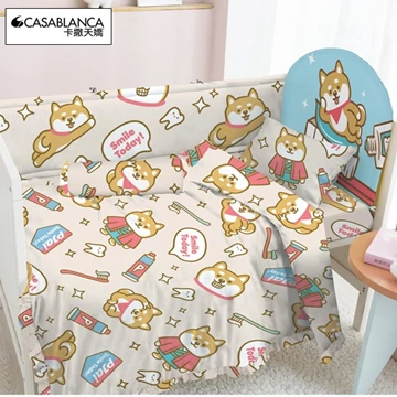 【Casablanca】嬰兒床上用品套裝(12件裝)-柴犬
