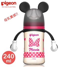 日本Pigeon 母乳實感寬口徑PPSU奶瓶-240ml 經典米妮