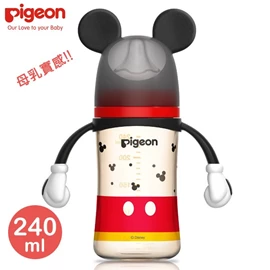 日本Pigeon 母乳實感寬口徑PPSU奶瓶-240ml 經典米奇