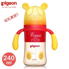 日本Pigeon 母乳實感寬口徑PPSU奶瓶-240ml 經典維尼