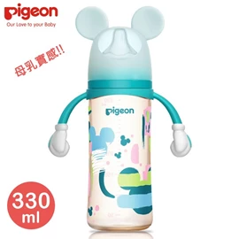 日本Pigeon 母乳實感寬口徑PPSU奶瓶-330ml 米奇