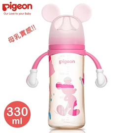 日本Pigeon 母乳實感寬口徑PPSU奶瓶-330ml 米妮