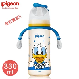 日本Pigeon 母乳實感寬口徑PPSU奶瓶-330ml 唐老鴨