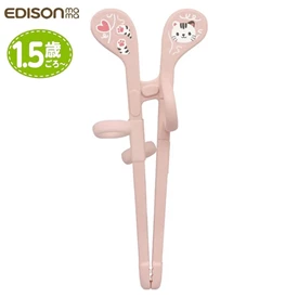 日本Edison 學習筷子(右手用)-Mini系列 小貓