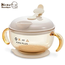 台灣KuKu Duck PPSU 寶寶多功能學習吸盤碗