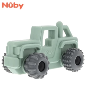 美國Nuby 矽膠固齒牙膠玩具/ 貨車