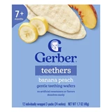 美國Gerber 有機磨牙米餅/ 香蕉蜜桃 48g