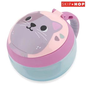 美國Skip Hop 可愛動物園隨行零食杯-小貓