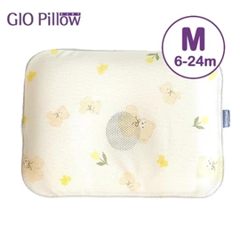 韓國Gio Pillow 超透氣護頭型 嬰兒枕頭-M碼 奶霜小熊