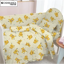 【Casablanca】嬰兒床 2件套(床單連枕袋)-比卡超