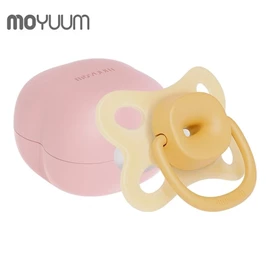 韓國Moyuum 透氣矽膠安撫奶嘴連盒/ 1號 黃色