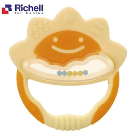 日本Richell 牙膠 乳齒訓練器 (附盒)黃色