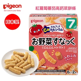 日本Pigeon 7个月起 红萝卜蕃茄高钙菜饼条 6g x 2包