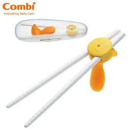 日本Combi Baby Label 筷子训练器(附收纳盒)-橙色