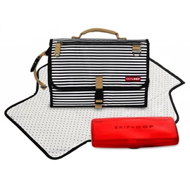 美国Skip Hop Pronto便携式多功能婴儿换片垫-黑色条纹