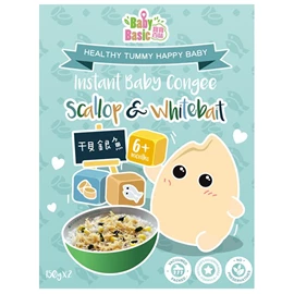 Baby Basic 寶寶百味 即食有機米米粥(干貝銀魚)-150g x 2