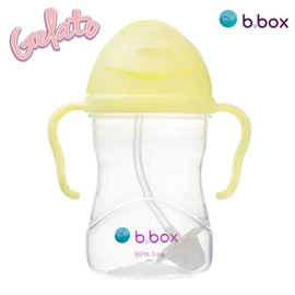 澳洲b.box 防漏吸管學飲杯/ PP 冰淇淋黃 240ml