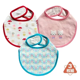 嬰兒純棉口水巾-女款 3枚入
