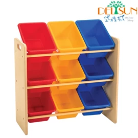 台灣Delsun 九格玩具收納架-繽紛彩虹
