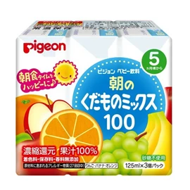 日本Pigeon 晨光嬰兒果汁-雜果汁 125ml x3包