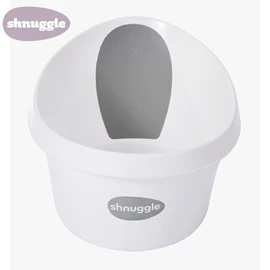 英國Shnuggle Max 幼兒浴盆-白灰色