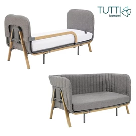 英國Tutti Bambini Cozee XL 兒童床和和沙發擴展包-橡木/木炭色