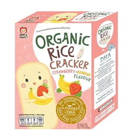 Apple Monkey 有机DHA牙仔饼(低敏)-30G(3G X 10包)士多啤梨香蕉味