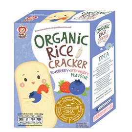 Apple Monkey 有机DHA牙仔饼(低敏)-30G(3G X 10包)蓝莓士多啤梨