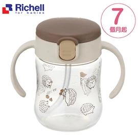 日本Richell TLI 第3代 吸管水杯-刺蝟 200ml