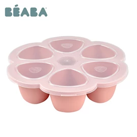 法国BEABA 冷冻矽胶分格储存器-6格X90ml 粉红