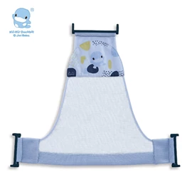 台湾KuKu Duck 成长印记可调式安全沐浴网-蓝色