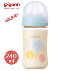 日本Pigeon 母乳實感寬口徑PPSU奶瓶-240ml 花朵