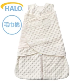 美國Halo Swaddle 二合一嬰兒包被睡袋-毛巾棉 3.0TOG;米白