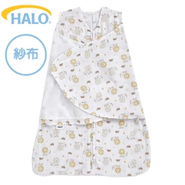 美國Halo Swaddle 二合一嬰兒包被睡袋-紗布款 1.5TOG;獅子圖案
