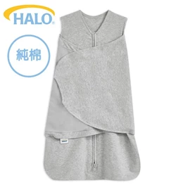 美國Halo Swaddle 二合一嬰兒包被睡袋-純棉 1.5TOG;簡約灰