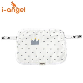 韩国 I-Angel 有机棉口水布-白色皇冠