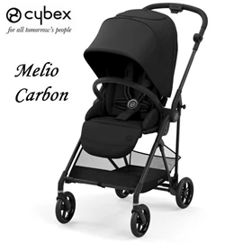 德國Cybex Melio Carbon 輕便型嬰兒手推車(碳纖維車架)-Deep Black