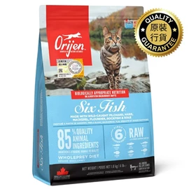Orijen 渴望 无谷物全猫配方猫粮(六种鱼)-1.8kg