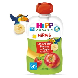 HiPP 喜宝有机果蓉唧唧装-草苺香蕉苹果 100g