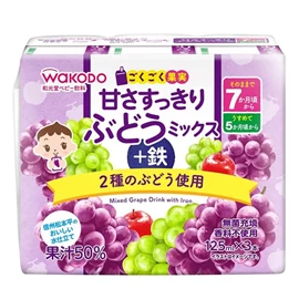 日本和光堂 婴儿果汁(含铁)-混合提子汁 125ml x3包