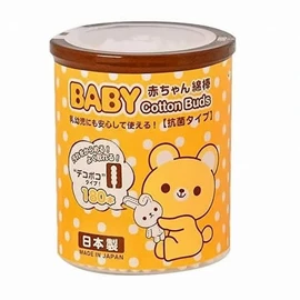 日本三洋 嬰幼兒專用綿花棒-螺旋形 180支