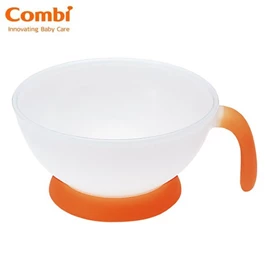 日本Combi Baby Label 易握婴儿饭碗-橙色