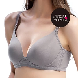 台灣六甲村 零著感美背無鋼圈孕哺內衣-可可灰