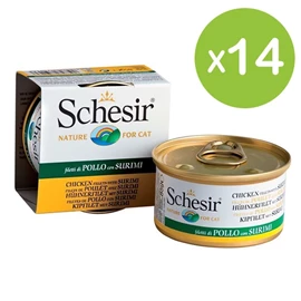 Schesir 全天然猫罐头-鸡肉丝蟹肉饭 85g X 14罐