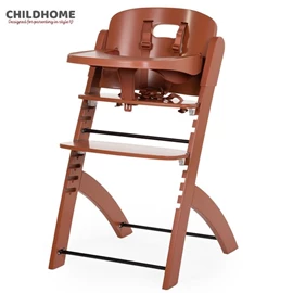 Childhome Evosit 可调式高脚餐椅连餐盘-砖红色