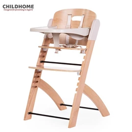 Childhome Evosit 可调式高脚餐椅连餐盘-原木色