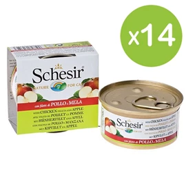Schesir 天然水果水煮猫罐-鸡肉苹果饭 75g X 14罐
