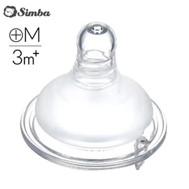 台灣小獅王 Simba 母乳記憶超柔防脹氣寬口十字奶嘴-M碼 3m+
